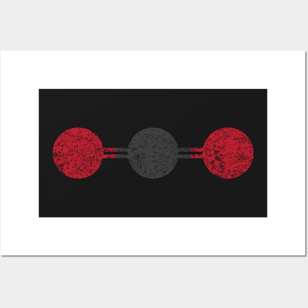 carbon dioxide molecular structure Wall Art by somatosis